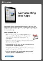 Apple начинает прием на рассмотрение приложений для iPad, крайний срок - 27 марта