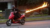 Мотоцикл с огнемётом