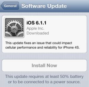 iOS 6.1.1 решает проблемы с сетью на iPhone 4S