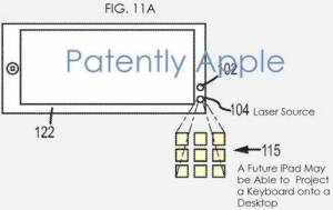 Apple запатентовала лазерную проекционную клавиатуру для гаджетов